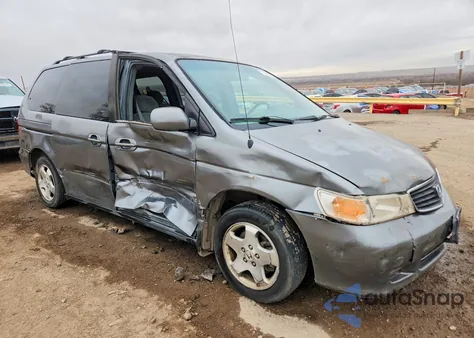 2001 Honda Odyssey Ex from USA, damaged, VIN 2HKRL18691H582178